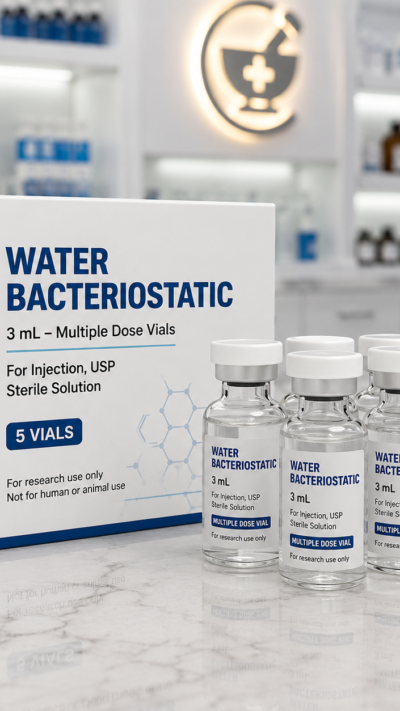AGUA BACTEROSTÁTICA 3ML - 5 UN.